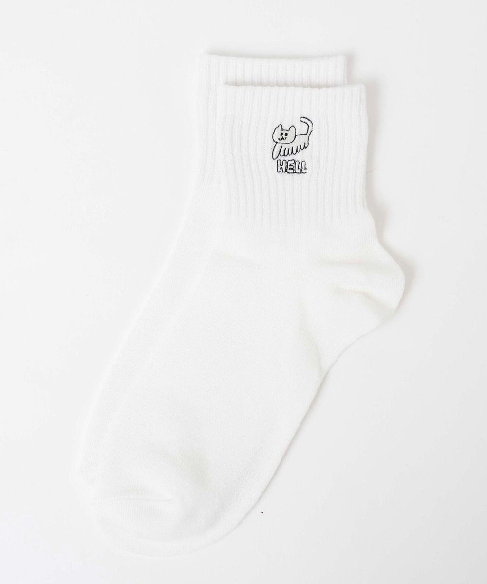 WEGO クレイジー刺繍アンクルソックス 