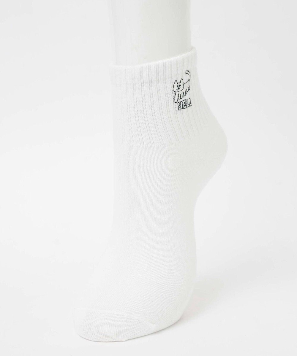 WEGO クレイジー刺繍アンクルソックス 