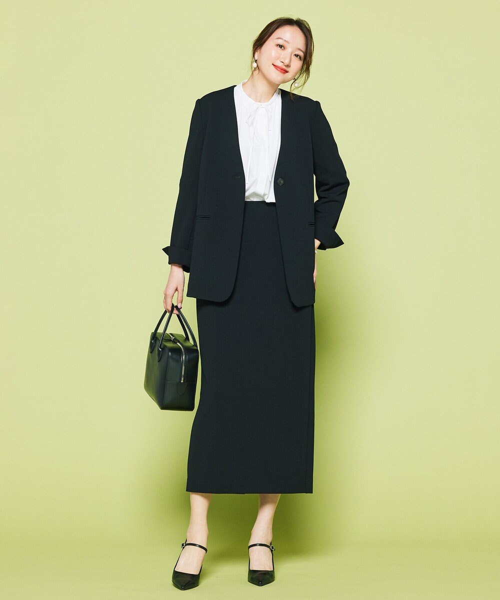 UNFILO BEAUTY MOVE ボタン付き ノーカラージャケット 