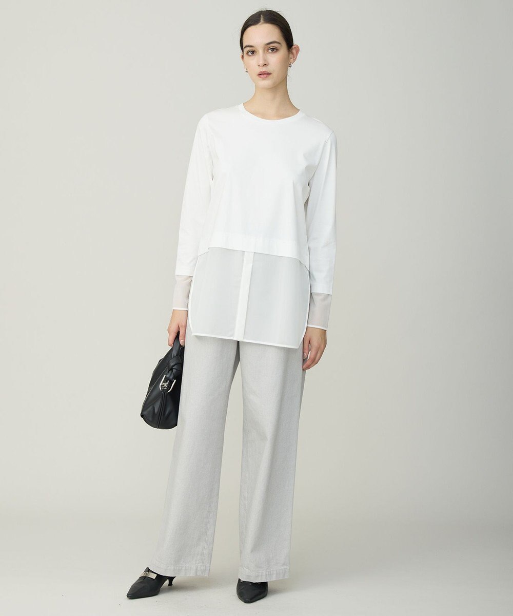 ICB L サテンラッセルコンビ カットソー 