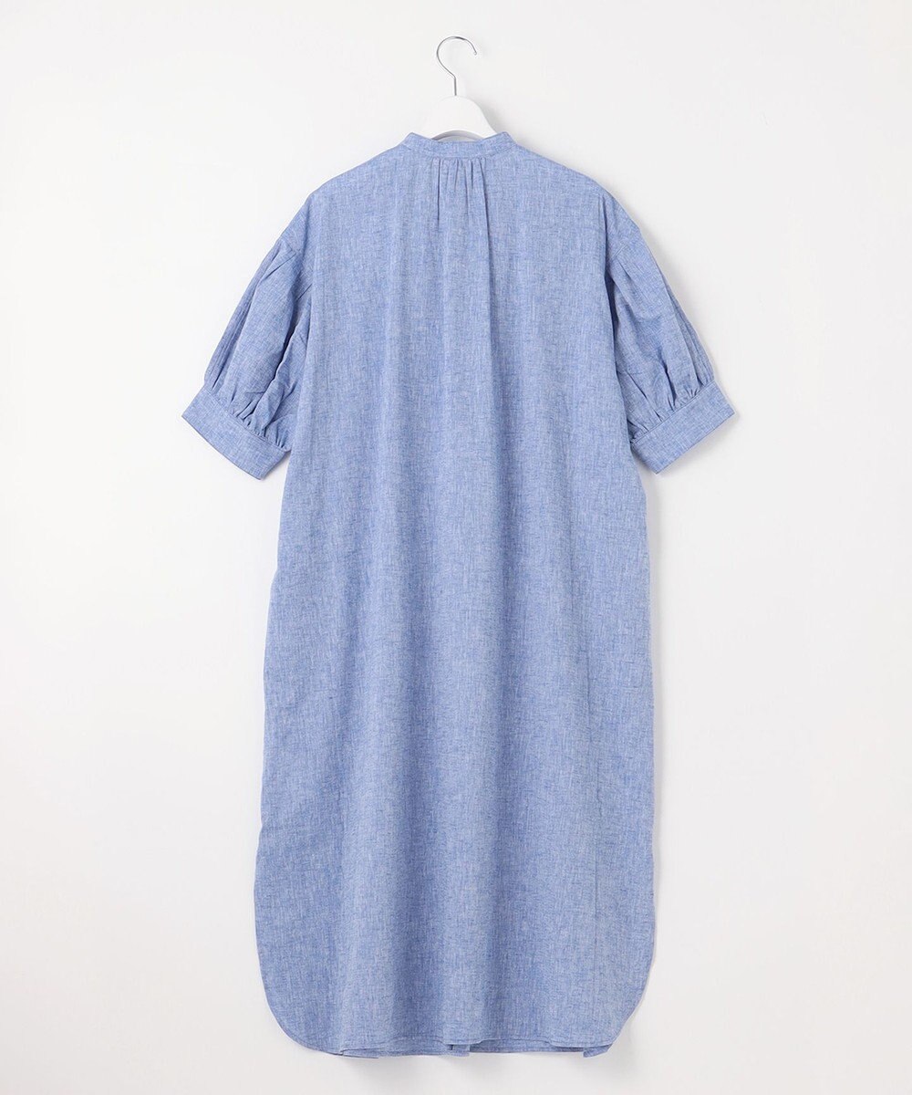 23区 S 【SLOW/洗える】リネンコットン シャツワンピース 