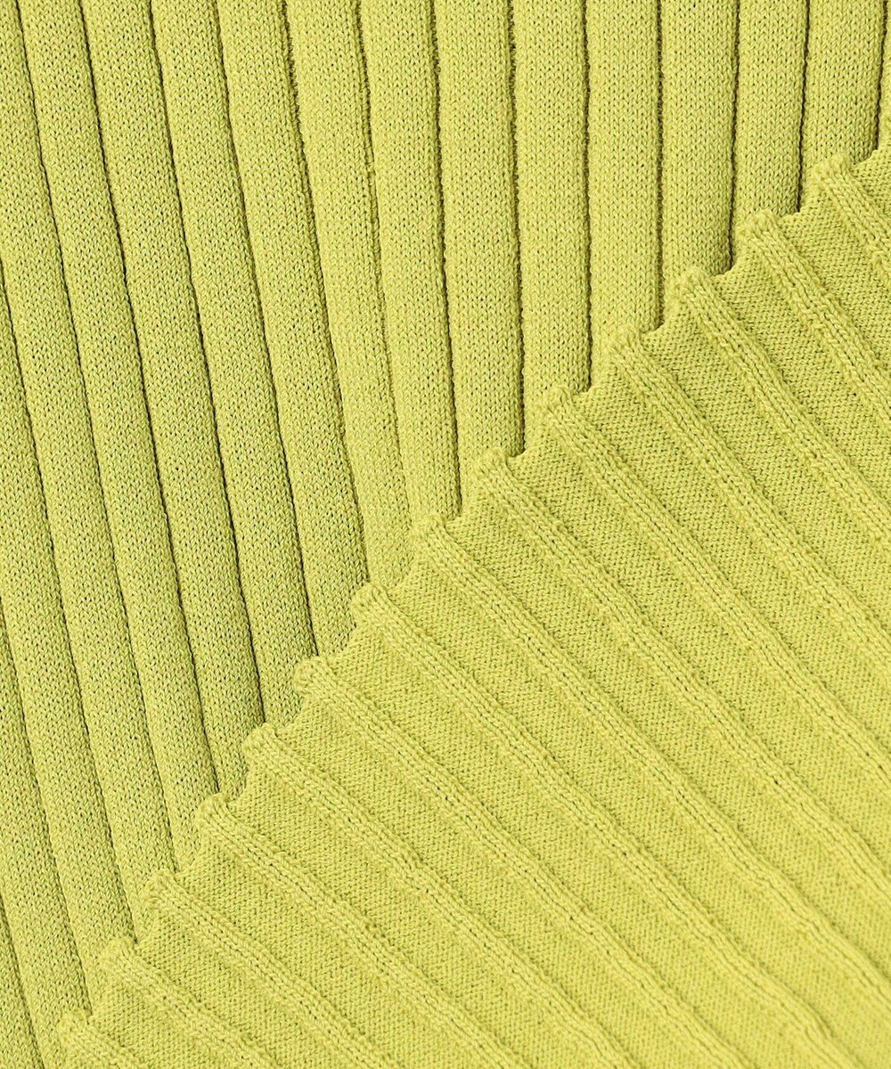 ANY L ポイントシアーリブニット 