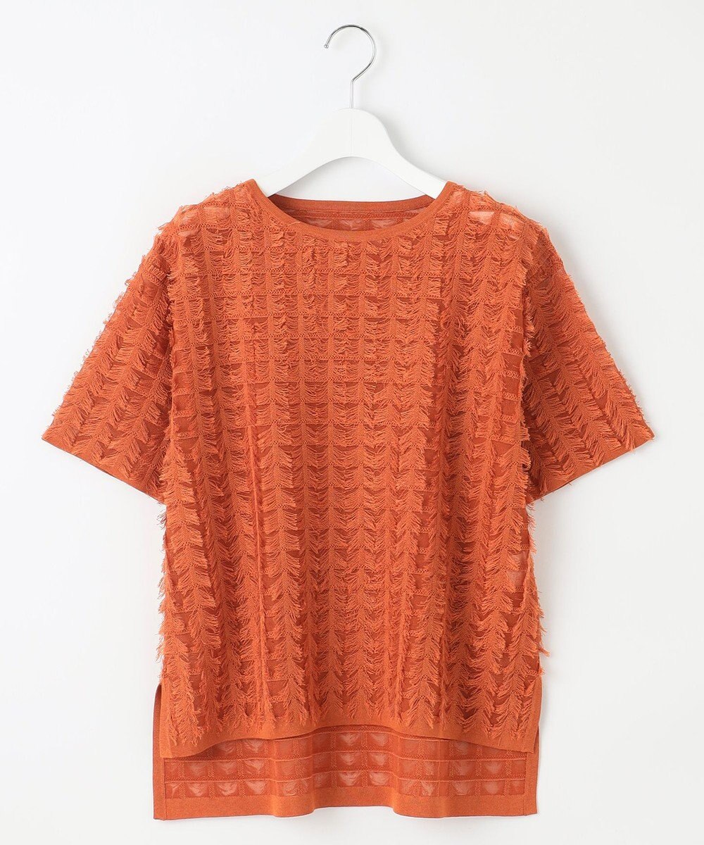 自由区 S 【セットアップ対応・洗える】シアーカットジャカード ニット 