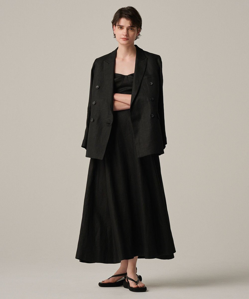 uncrave ヘリンボーン リネン ワンピース（uncrave WHITE） 