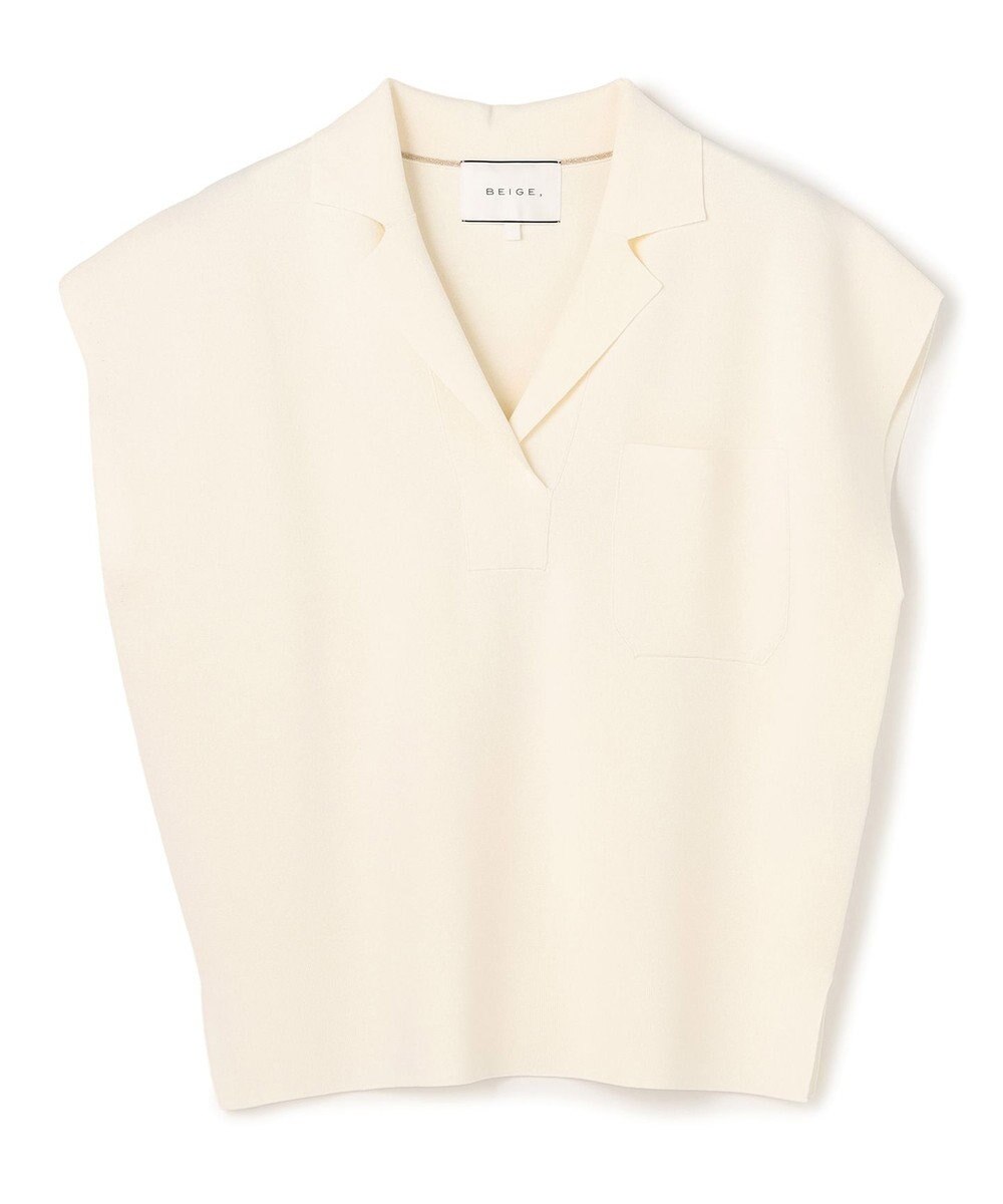 BEIGE， NADIA / ストレッチ スキッパーニット 