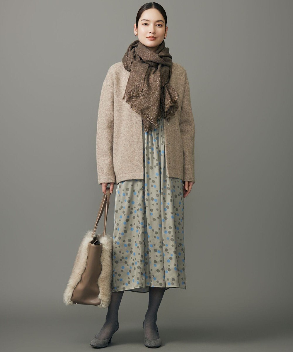 自由区 L マルチポルカドットプリント ワンピース 