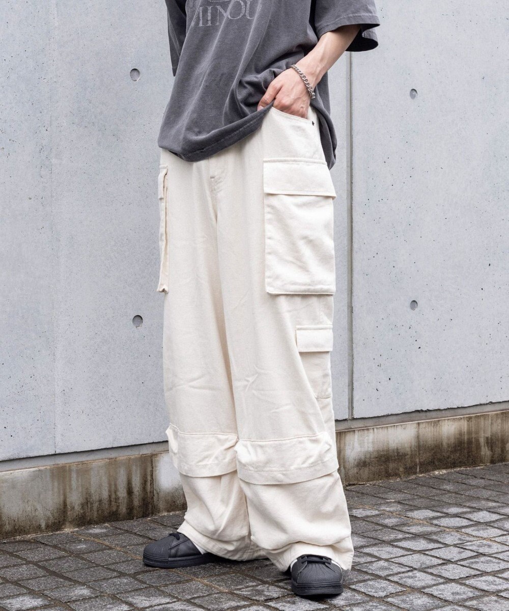 WEGO マルチポケットワイドカーゴパンツ 