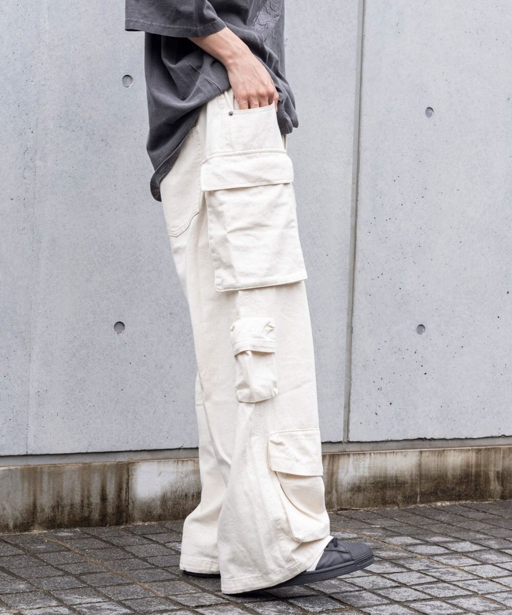 WEGO マルチポケットワイドカーゴパンツ 