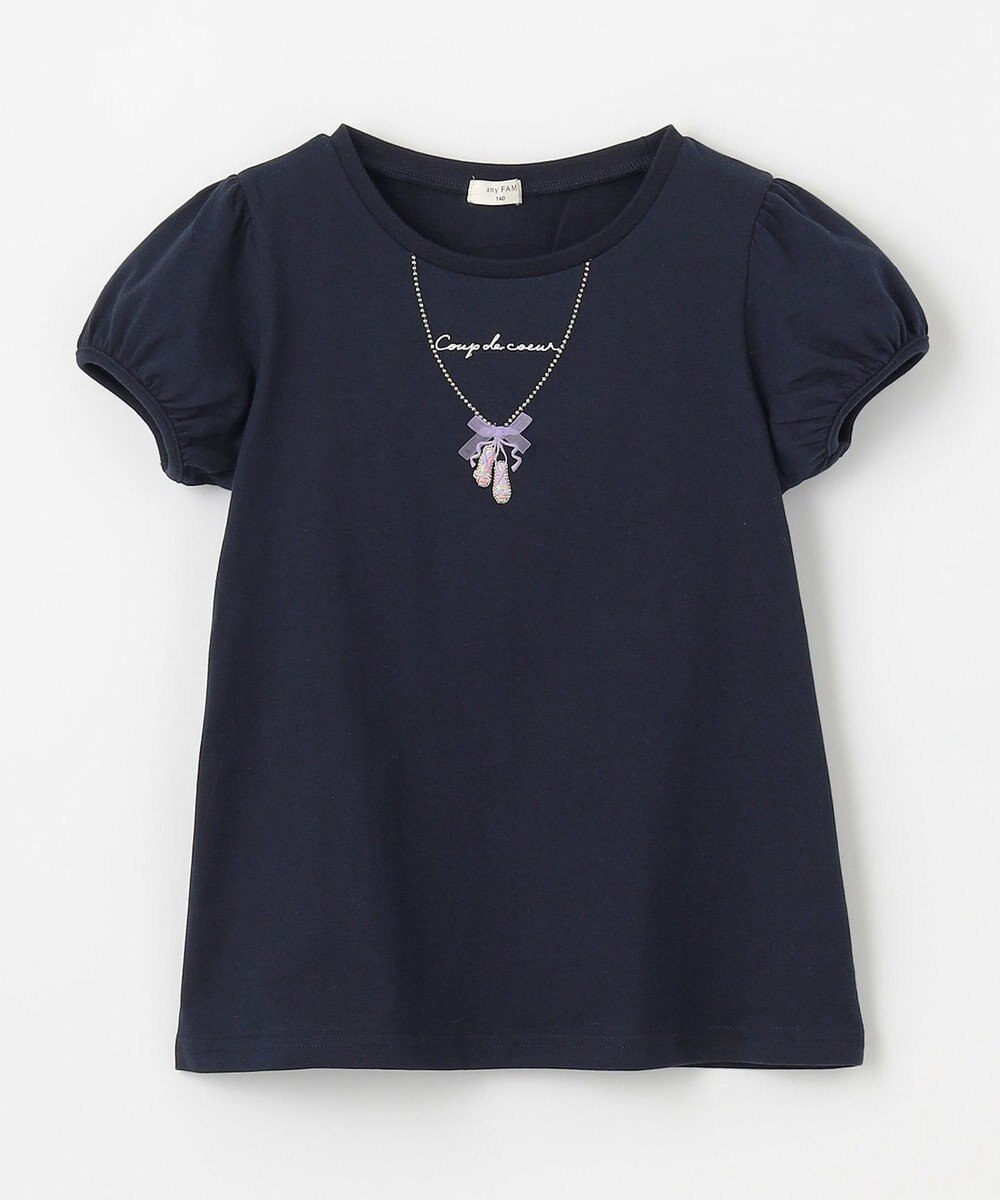 ANY KIDS ネックレス モチーフ Tシャツ 