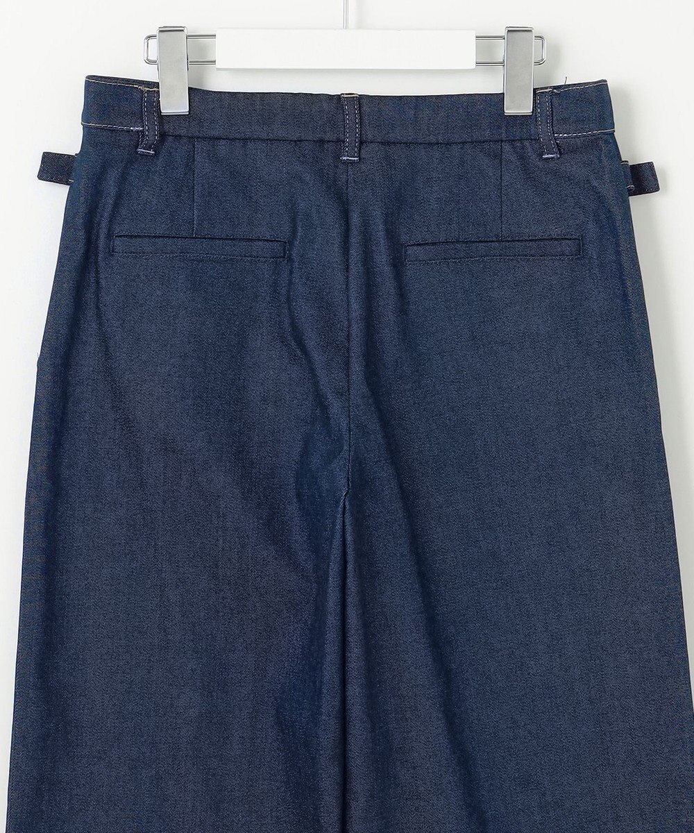 J.PRESS LADIES S 【洗える】ハイパワーデニムツイル ワイド パンツ 