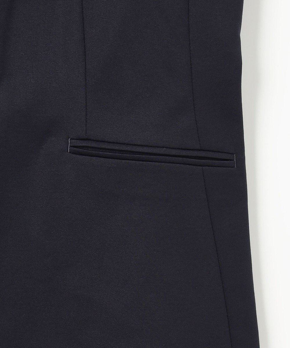 J.PRESS LADIES 【セットアップ対応・洗える・抗菌防臭】T/Cポンチ ノーカラー ジャケット 