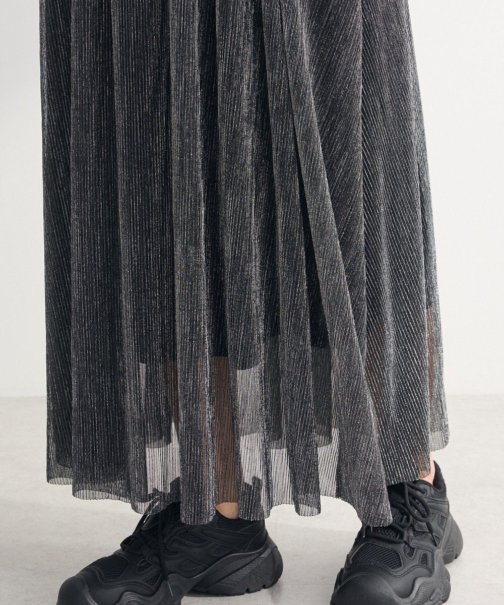 Green Parks ・ＥＬＥＮＣＡＲＥ　ＤＵＥ　ラメプリーツスカート 