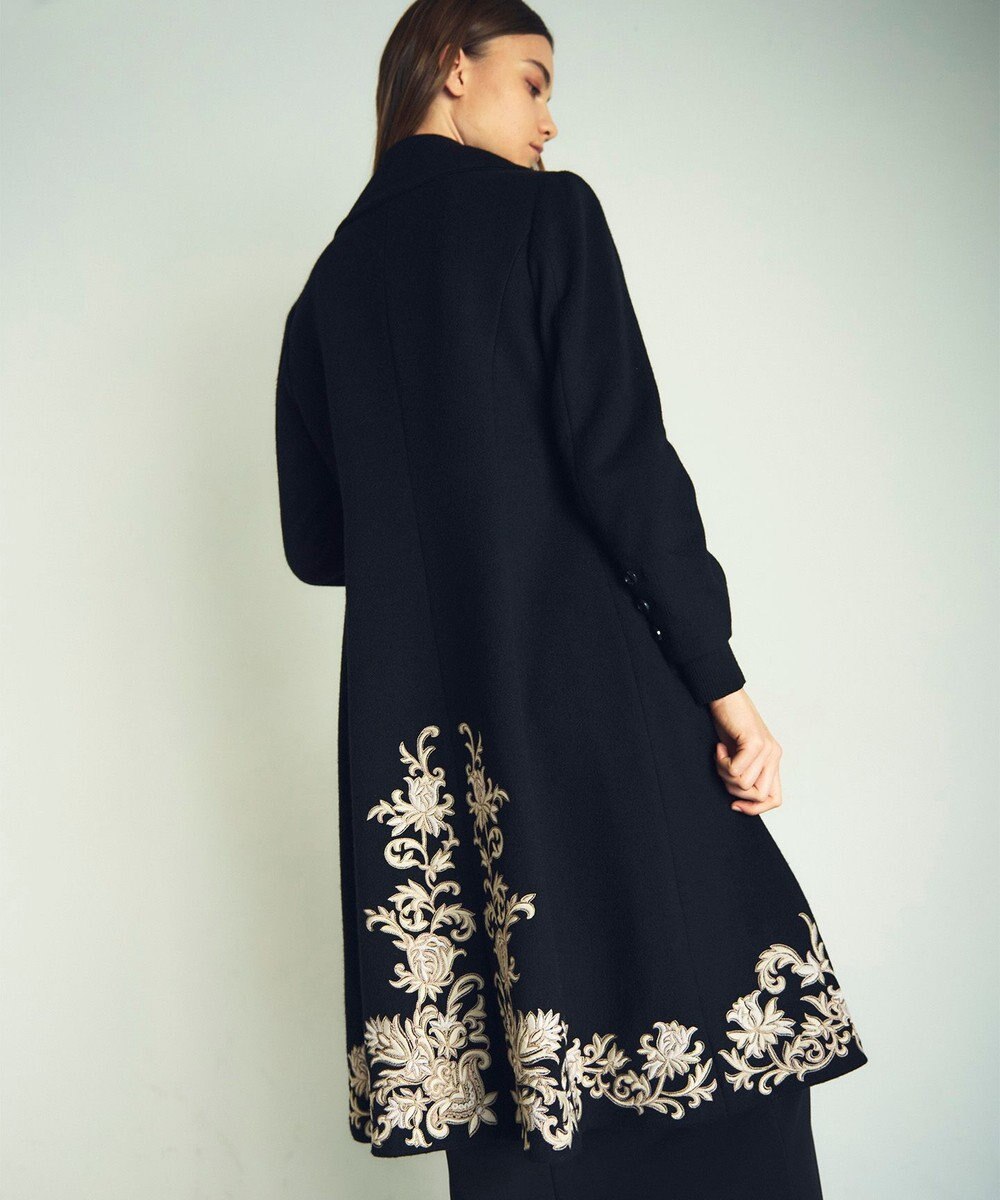 GRACE CONTINENTAL 刺繍ウールコート 