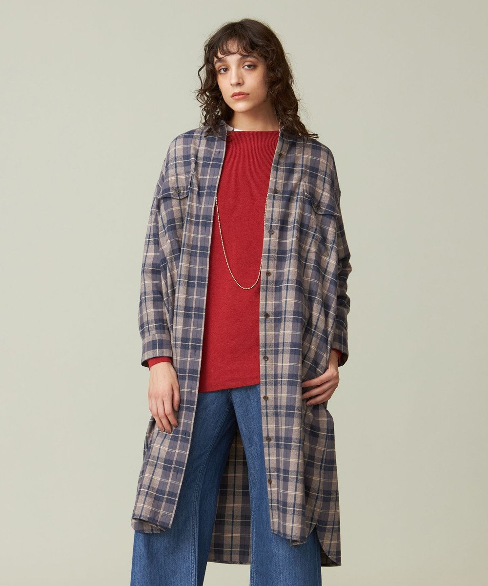 WOMEN】フランネル チェックシャツワンピース / J.PRESS YORK STREET | ファッション通販 【公式通販】オンワード・クローゼット