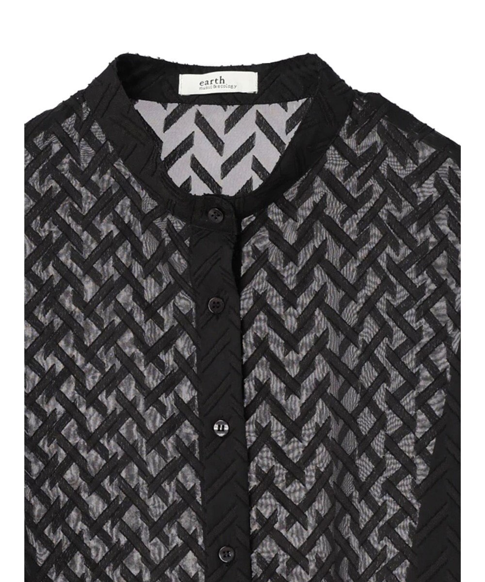 earth music&ecology ツッキリジャガードショートブラウス 