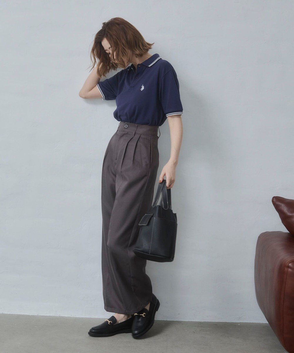 WEGO 【26年春夏新カラー登場/ユニセックス着用ITEM/SMLサイズ展開】U.S. POLO ASSN.別注ラインポロシャツ 