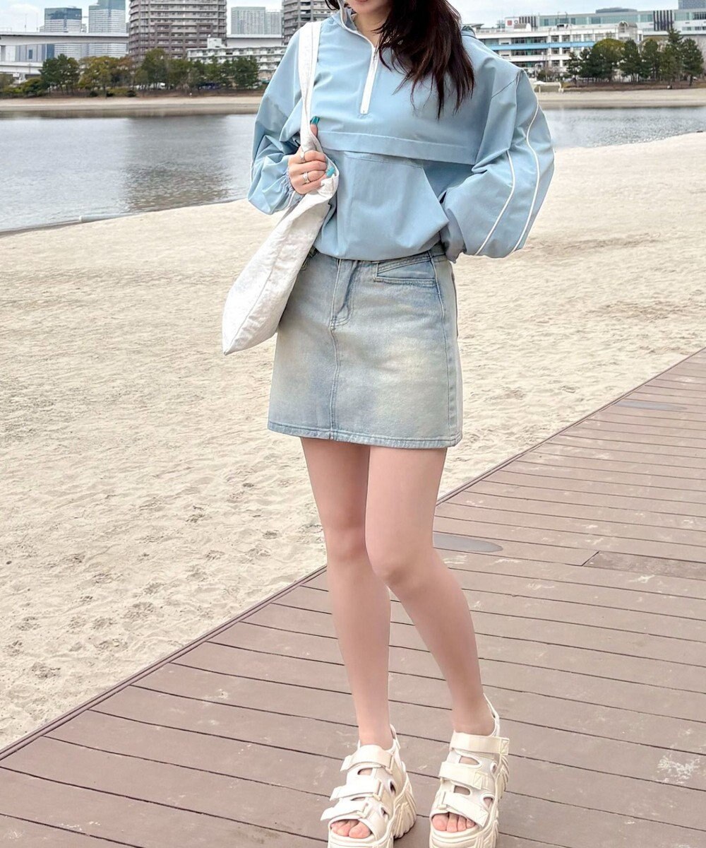 WEGO 【日焼け対策/セットアップ対応】ラッシュガードラインアノラックパーカー 