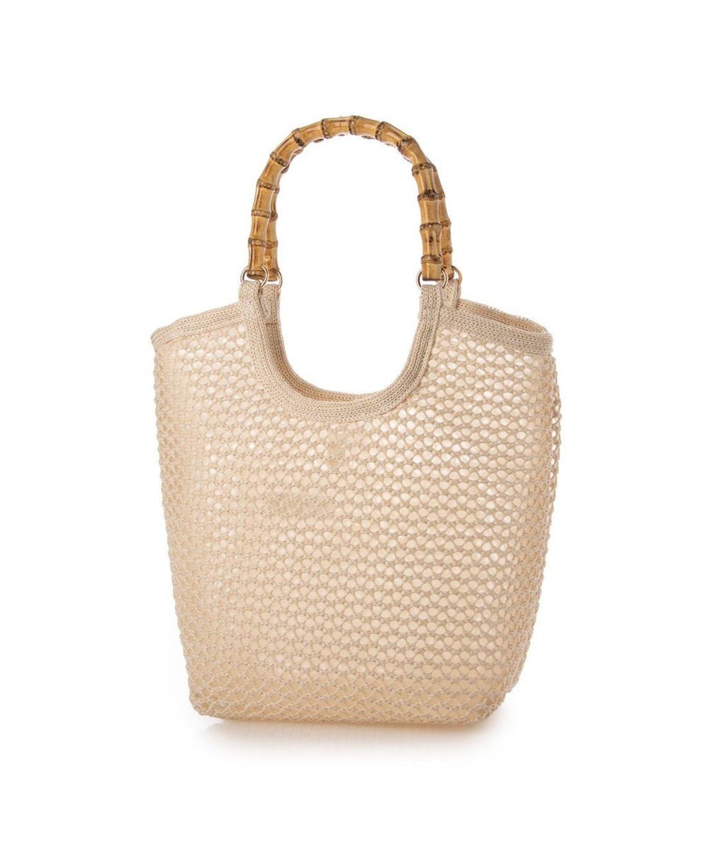 UNBILLION カシュカシュ cachecache / 雑材風バンブーハンドル手提げトート 