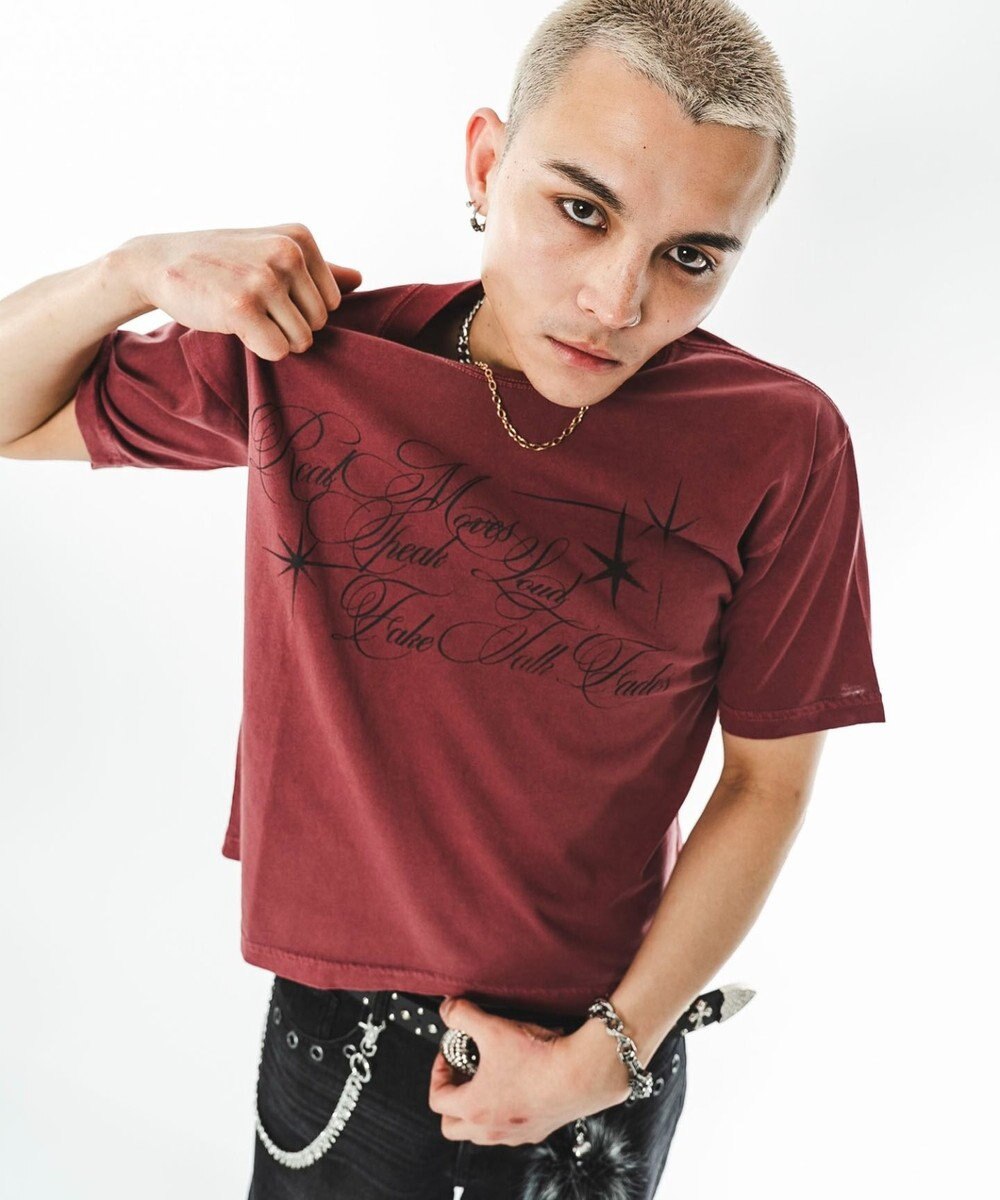WEGO 【ユニセックス着用ITEM/MLサイズ展開】クロップドグラフィックT（SS） 