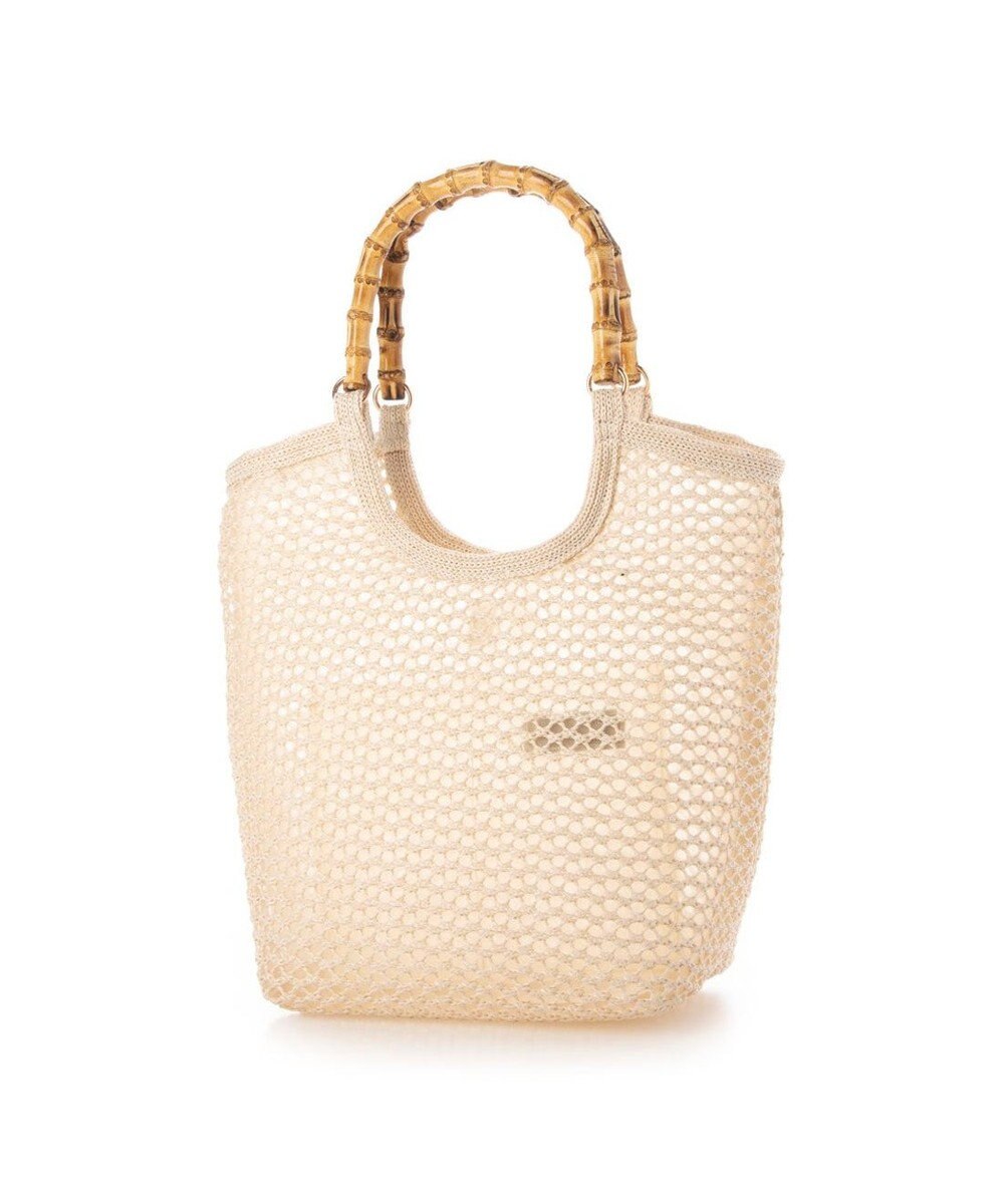 UNBILLION カシュカシュ cachecache / 雑材風バンブーハンドル手提げトート 