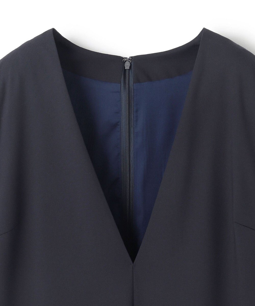 UNFILO ウールライク Vネックワンピース 