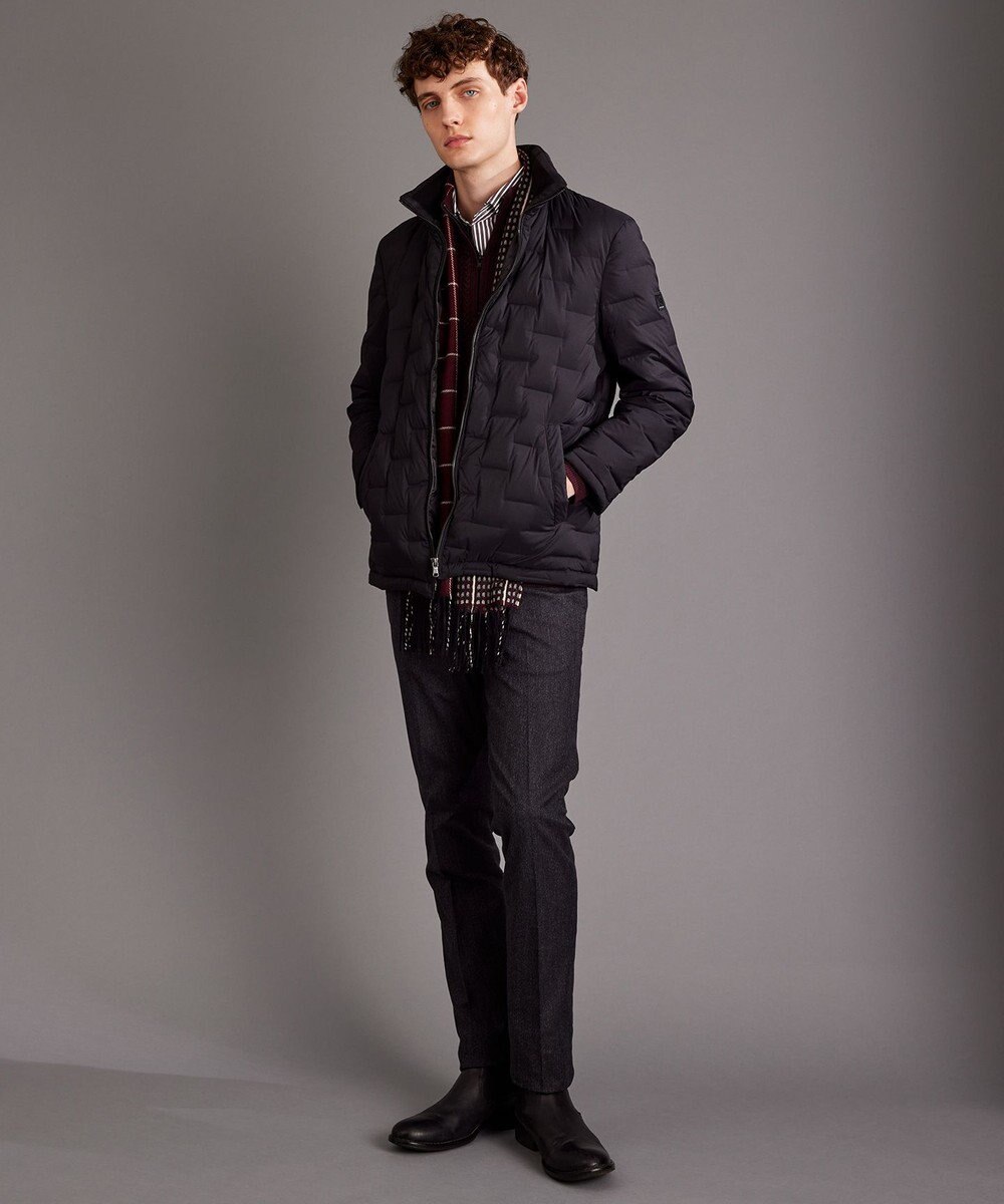 JOSEPH ABBOUD 【軽量/ポケッタブル/撥水】 2WAYストレッチ・パッカブル ダウン ブルゾン 