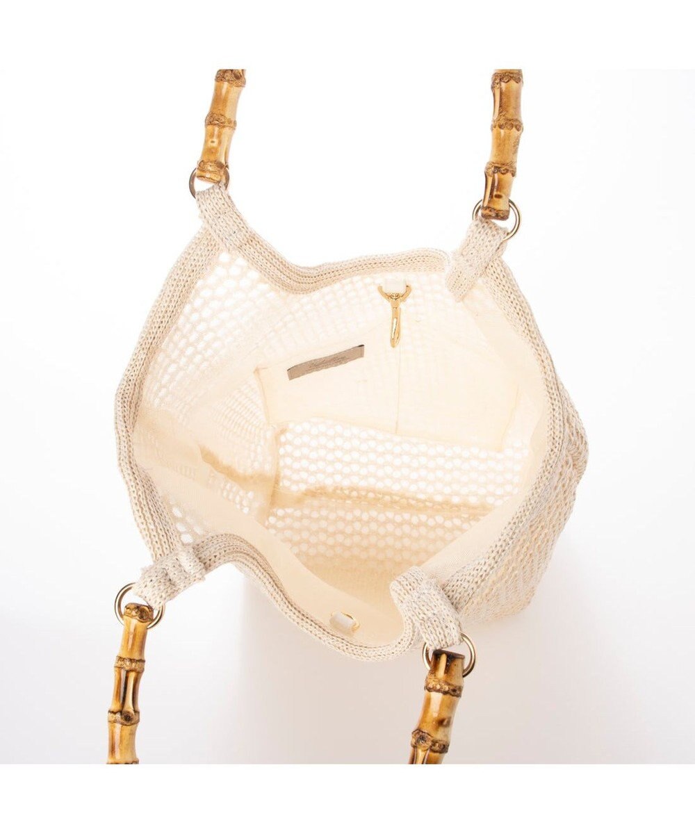 UNBILLION カシュカシュ cachecache / 雑材風バンブーハンドル手提げトート 