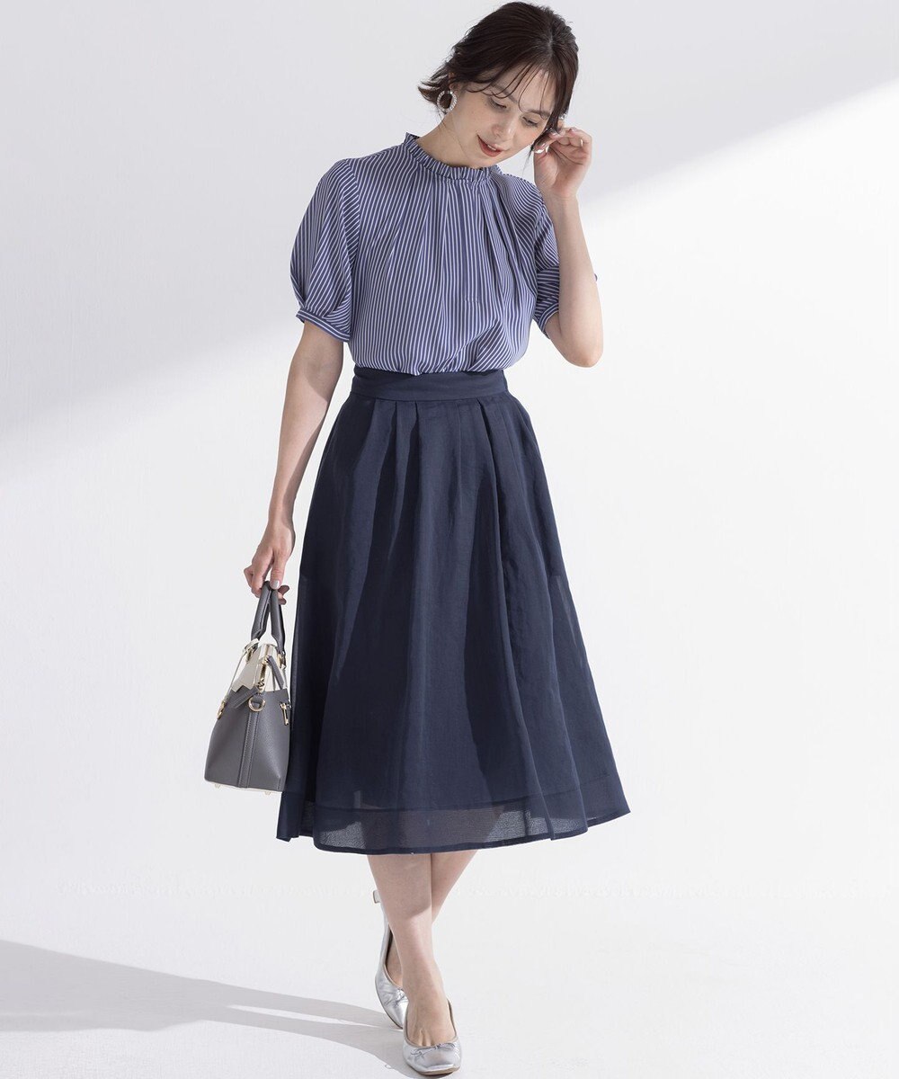 組曲 ライトデシンフリル襟 ブラウス 