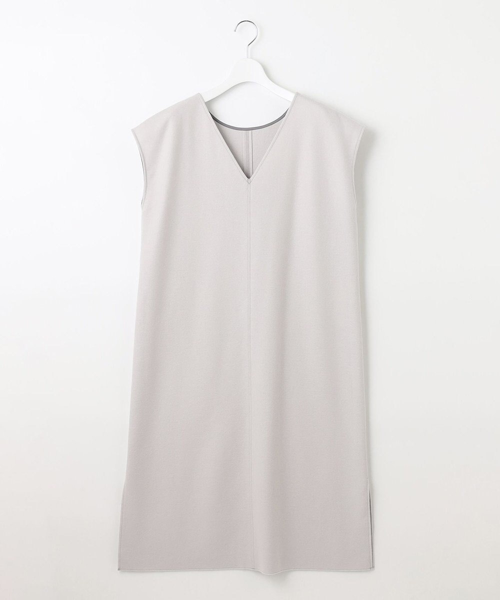自由区 【WEB限定】ウールミルドジャージー Vネックジャンパースカート 