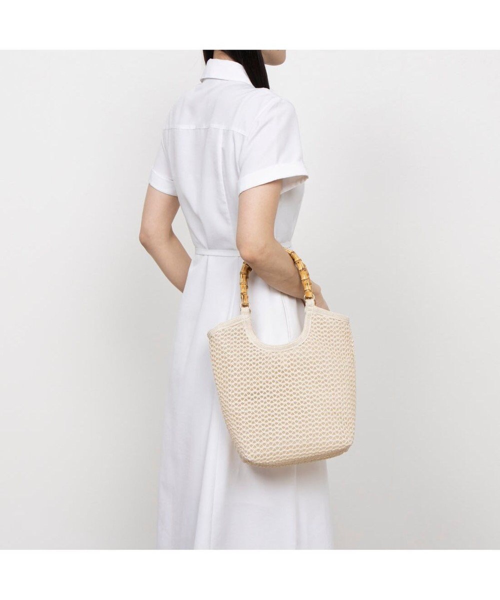 UNBILLION カシュカシュ cachecache / 雑材風バンブーハンドル手提げトート 