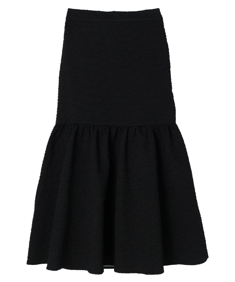 earth music&ecology エンボスフラワー　切替ボリュームスカート 