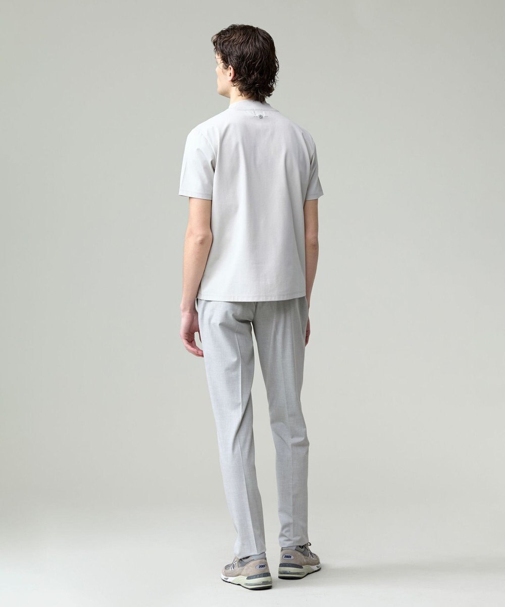 J.PRESS MEN シルクのような光沢感の上品Tシャツ【UVカット / 接触冷感 / 吸水速乾】【J.PRESS PREMIUM JERSEY】ポンチモックネック Tシャツ 