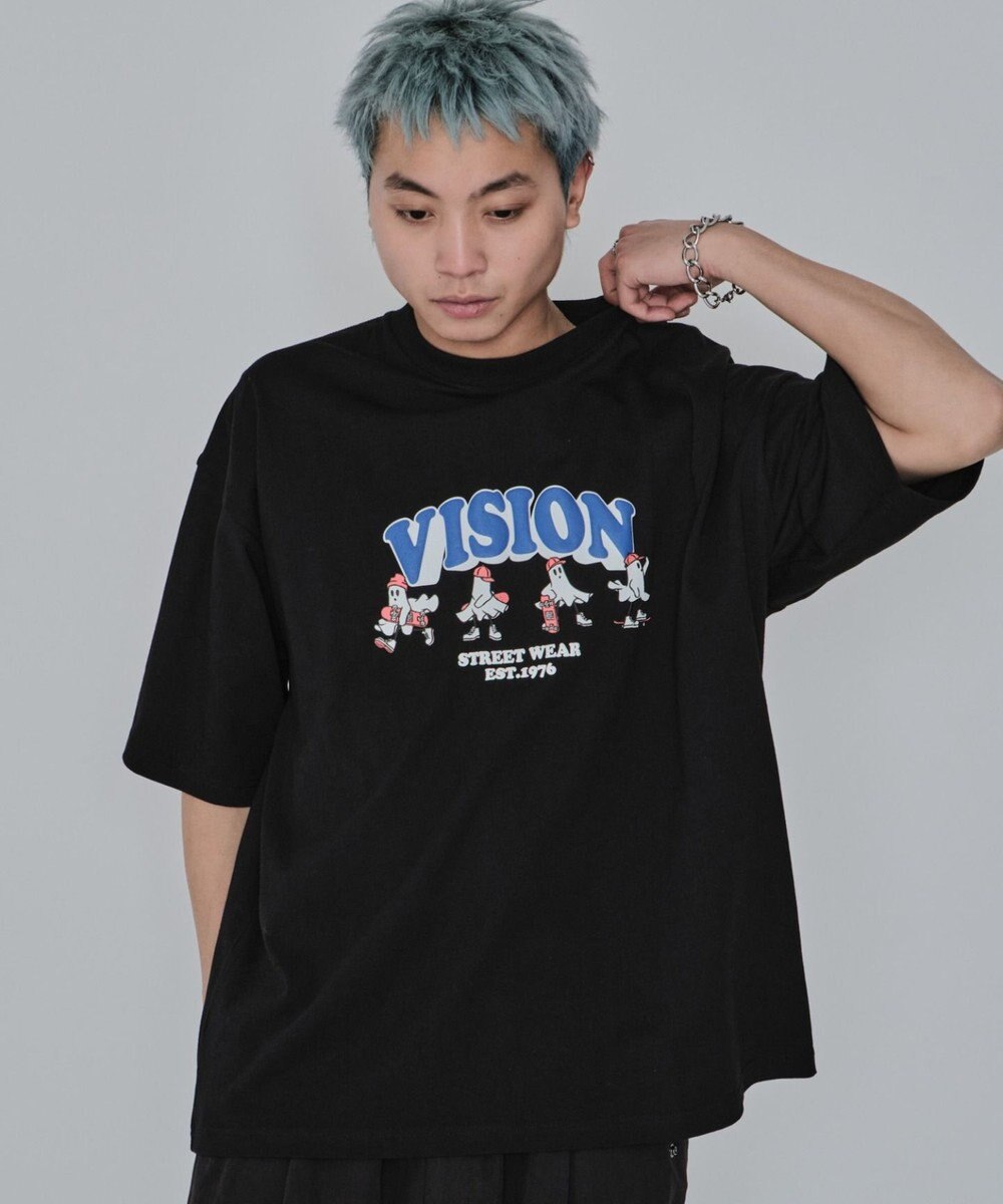 WEGO 【ユニセックス着用ITEM/MLサイズ展開】別注VISIONゴーストスケーターグラフィックT（SS） 