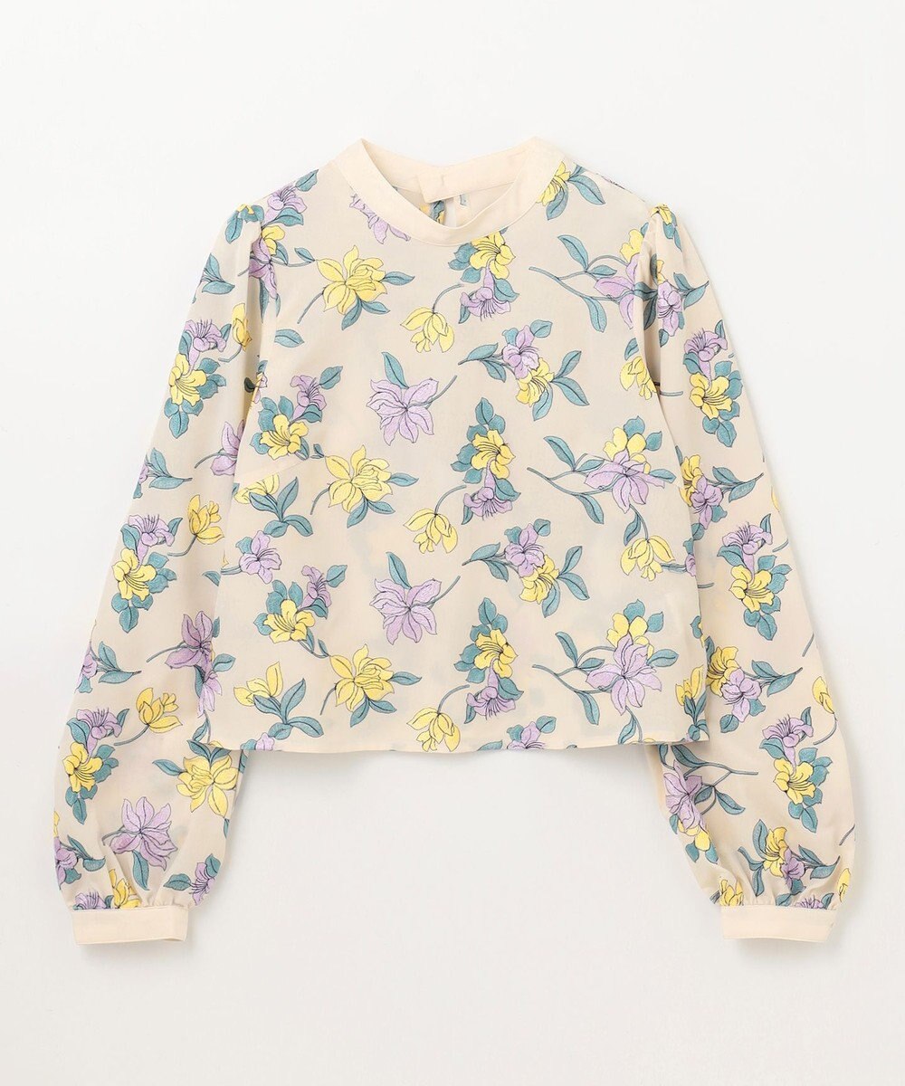 GRACE CONTINENTAL フラワー刺繍ショートトップ 