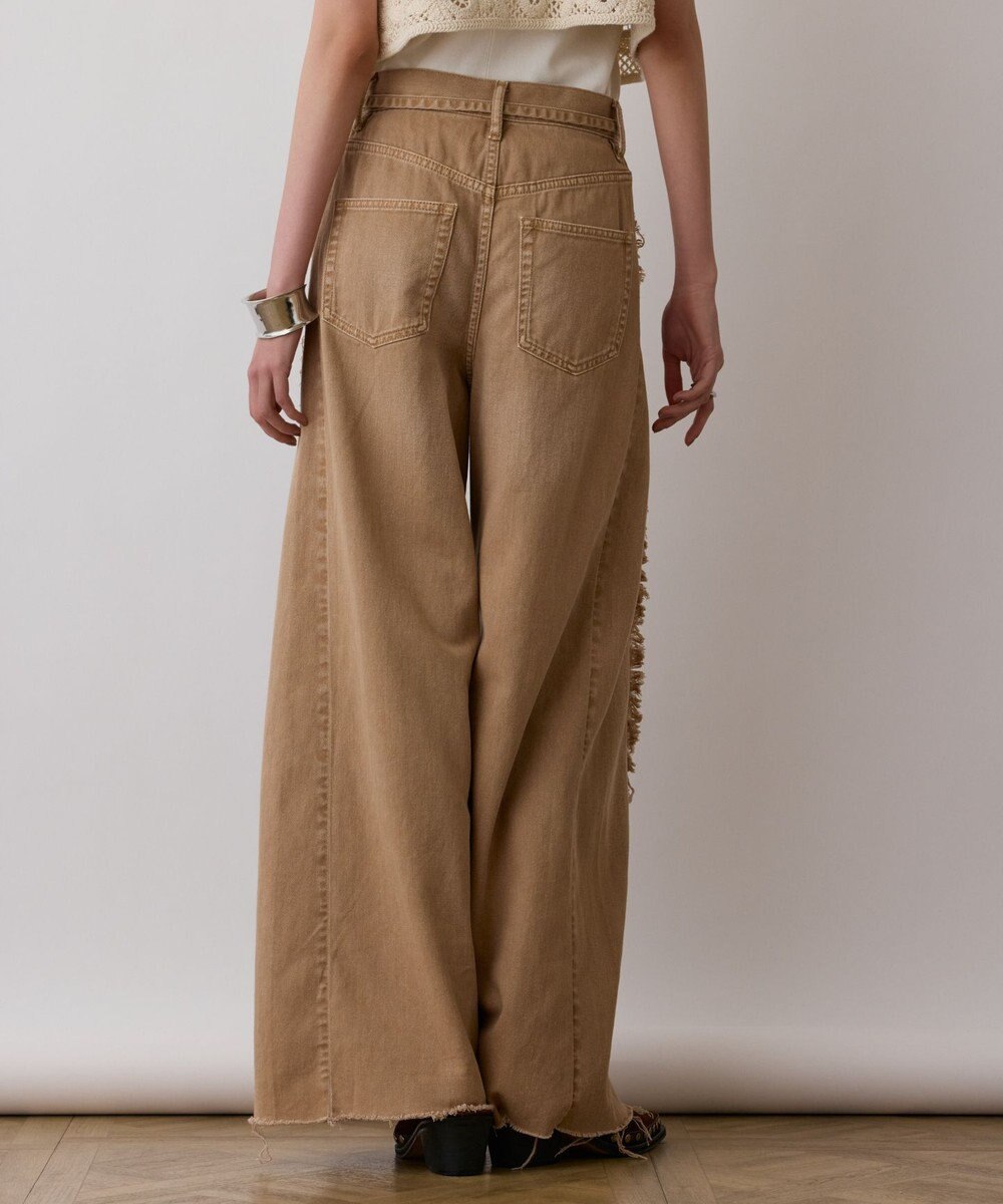 GRACE CONTINENTAL フリンジバギーパンツ 