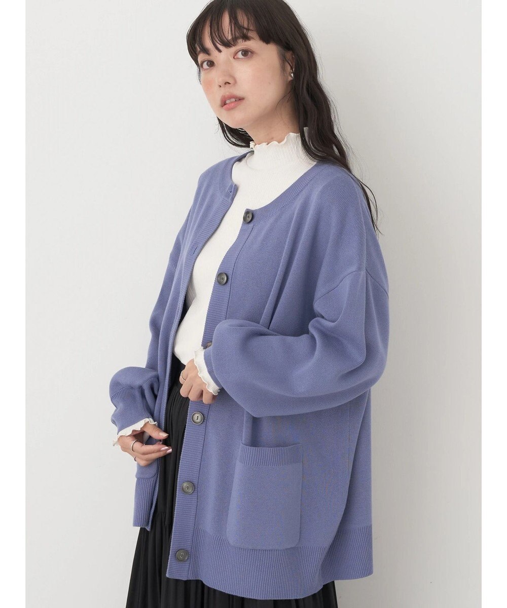 earth music&ecology クルーネックミドル丈カーディガン 