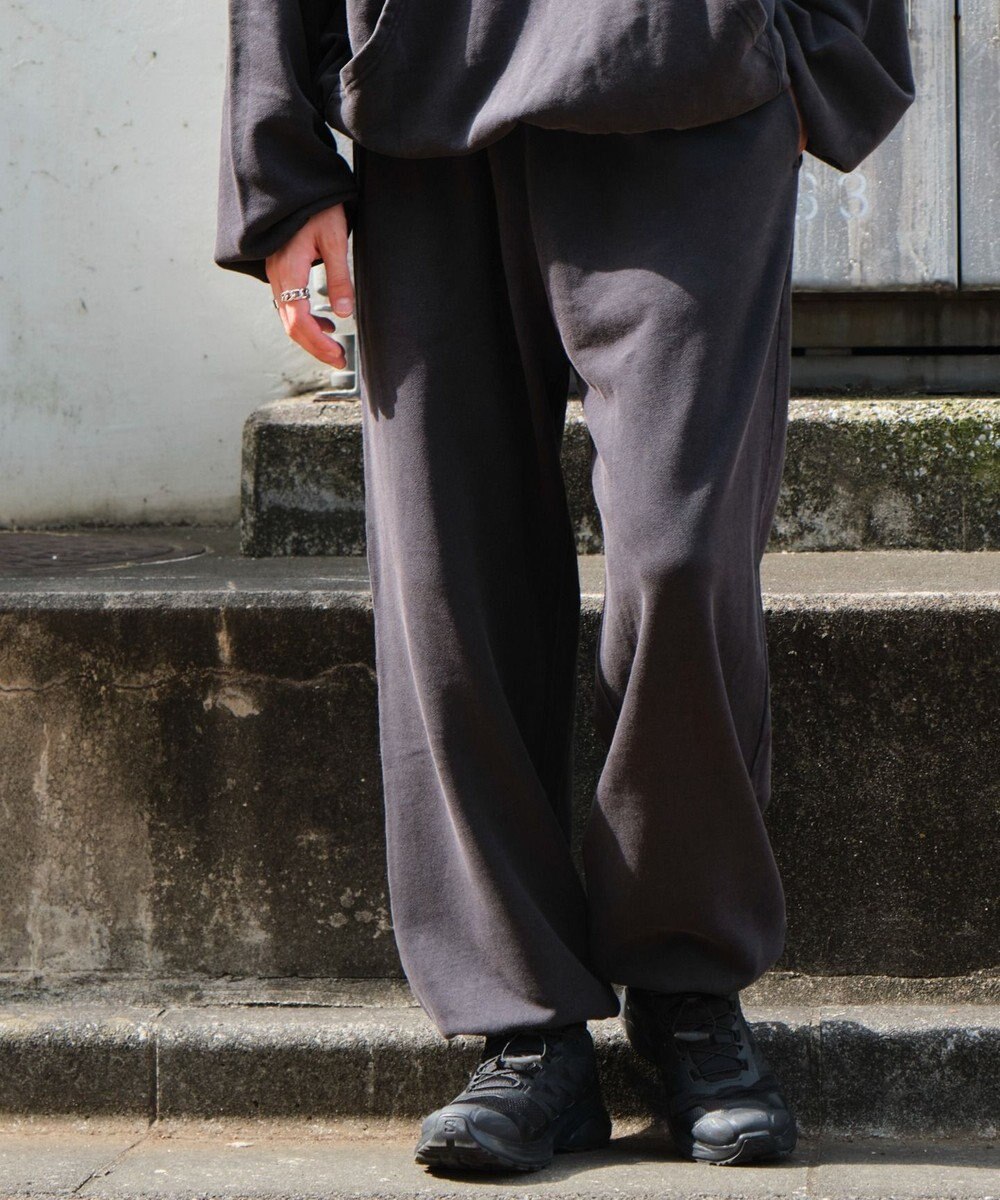 WEGO アシッドウォッシュワイドスウェットパンツ 