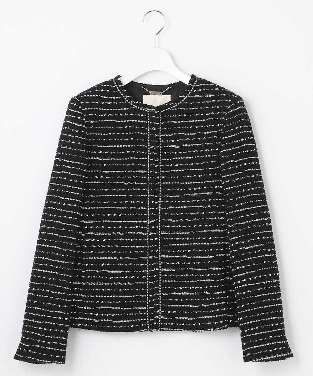 自由区 【XSサイズ～/セット可】カラミツイード ノーカラージャケット 