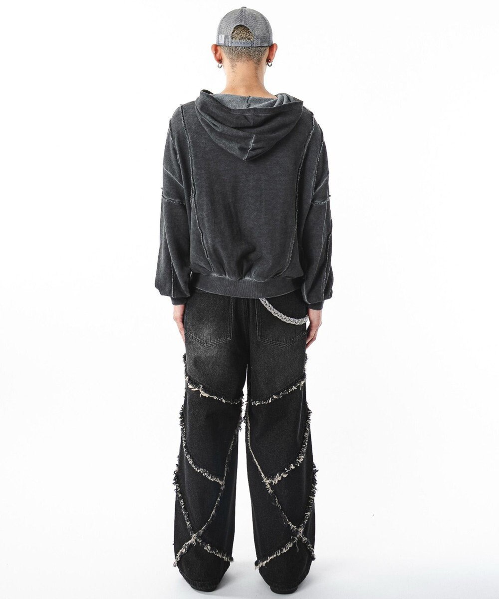 WEGO 【ユニセックス着用ITEM/MLサイズ展開】コールドダイスウィッチングプルパーカー 