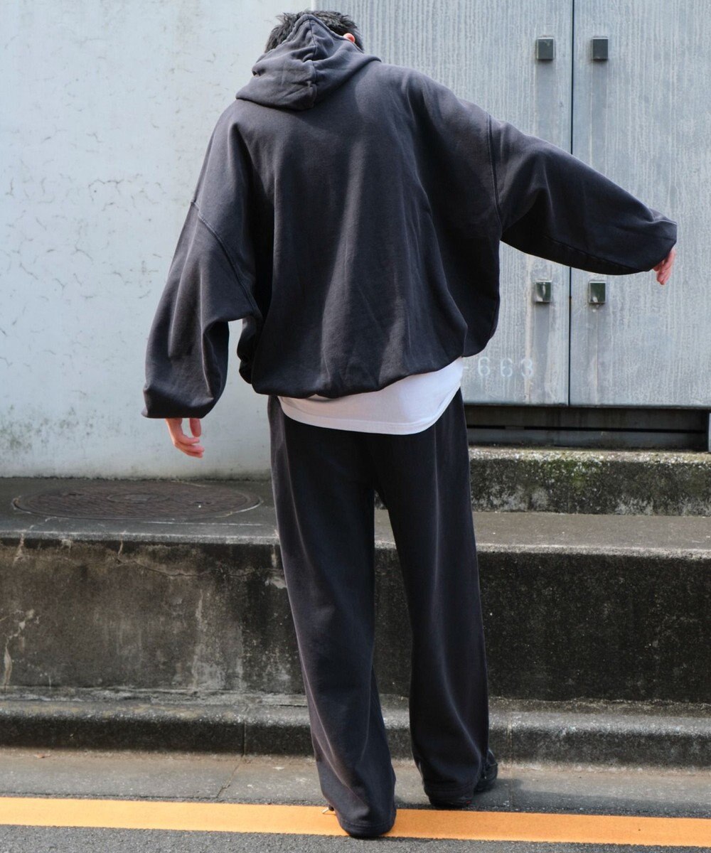 WEGO アシッドウォッシュワイドスウェットパンツ 