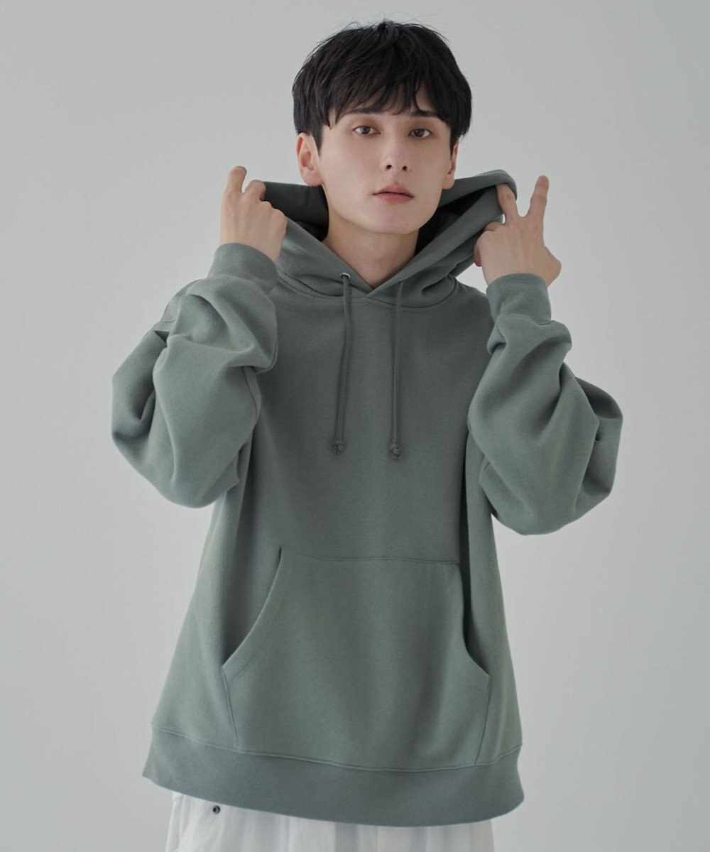 WEGO 【ユニセックス着用ITEM/裏起毛】リラックスフィットスウェットプルパーカー 