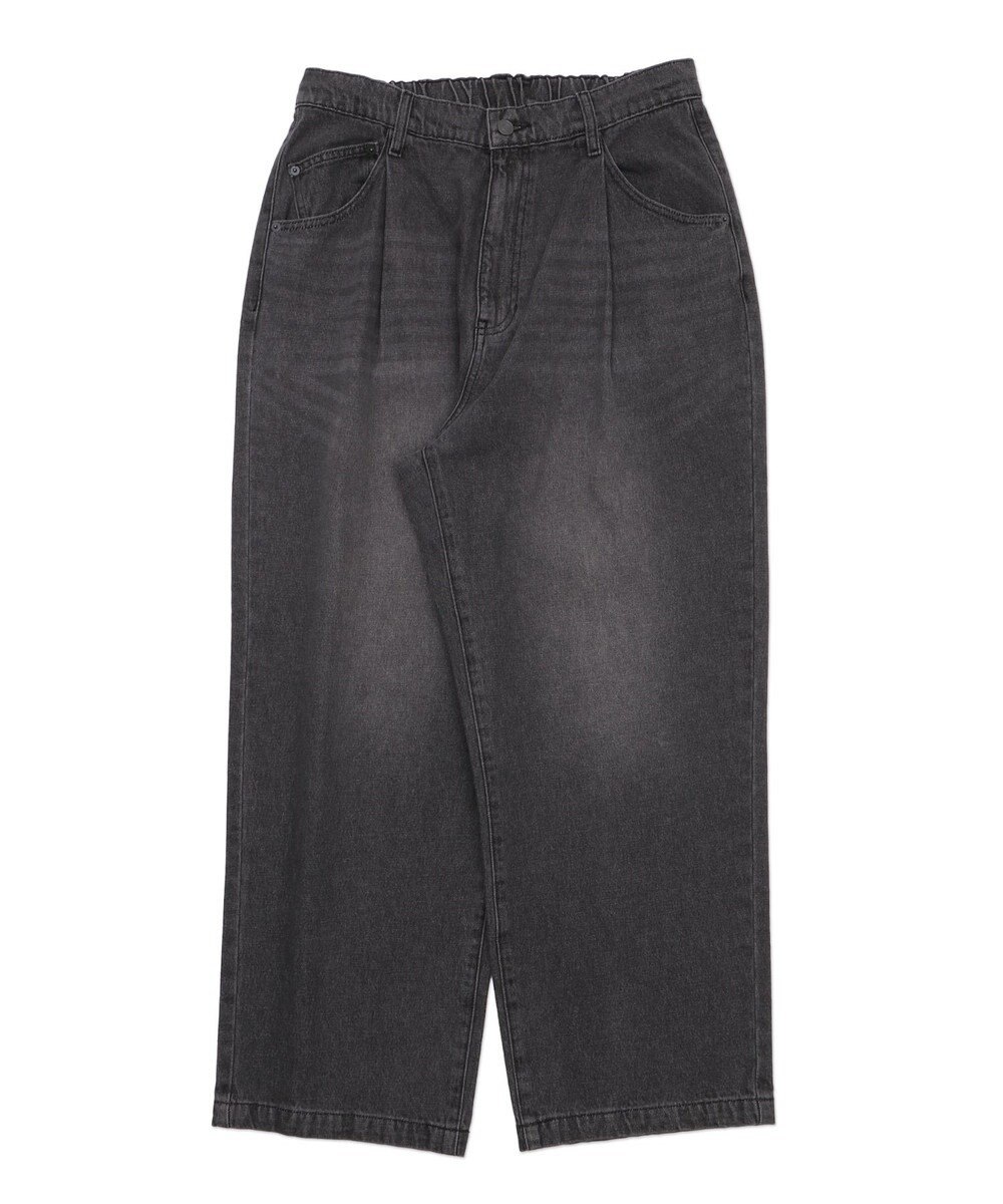 WEGO 【ユニセックス着用ITEM/SMLサイズ展開】ルーズテーパードデニムパンツ 