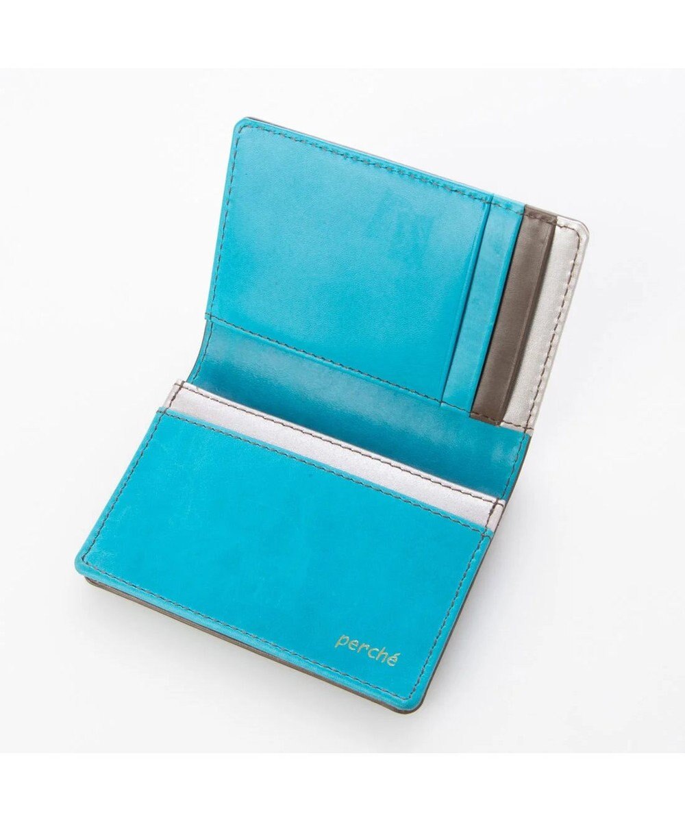 UNBILLION perche 牛革カラーコンビカードケース 