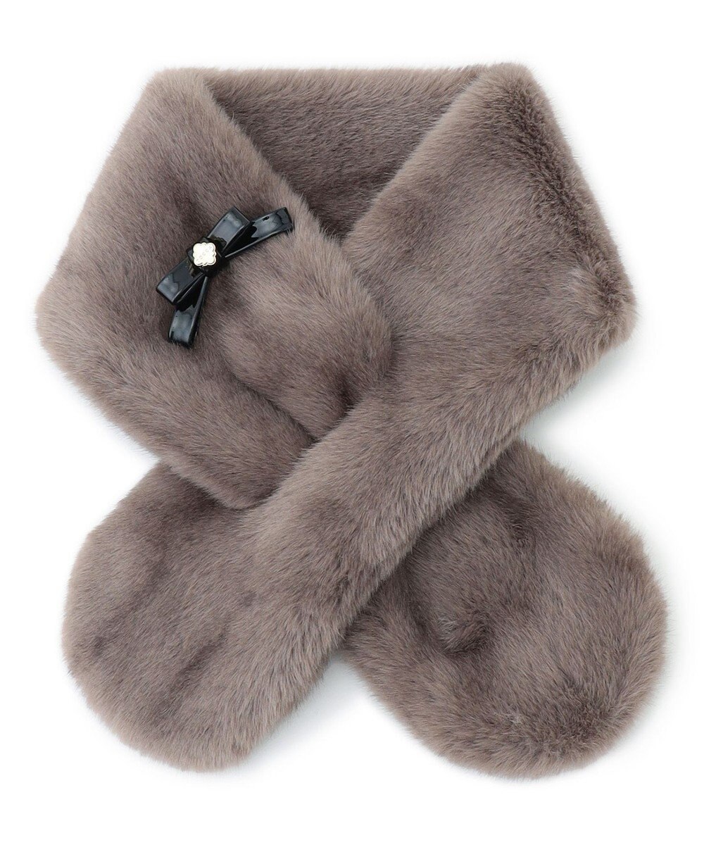 TOCCA 【ブローチ取り外し可】BOW RIBBON FURTIPPET ティペット 