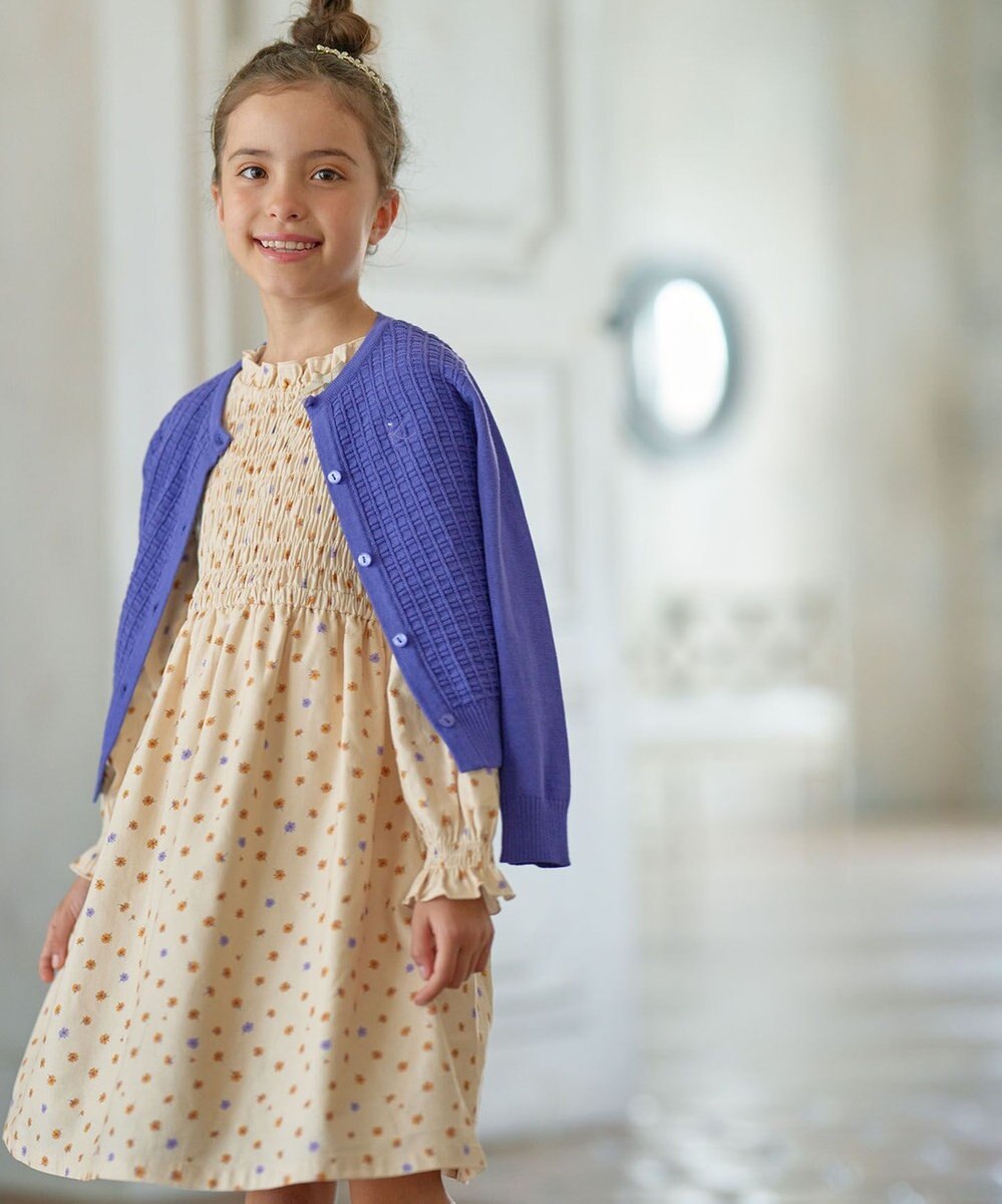 組曲 KIDS 【150-160cm】モノトーン花柄 ワンピース 