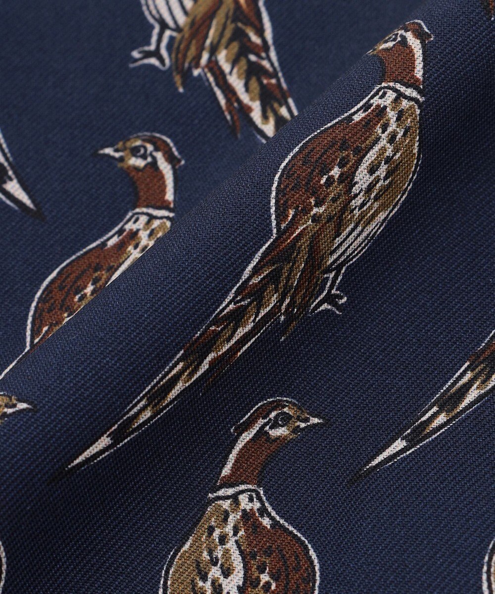 JOSEPH ABBOUD 【イタリア製・Holliday&Brown】バードグラフィックプリントポケットチーフ 