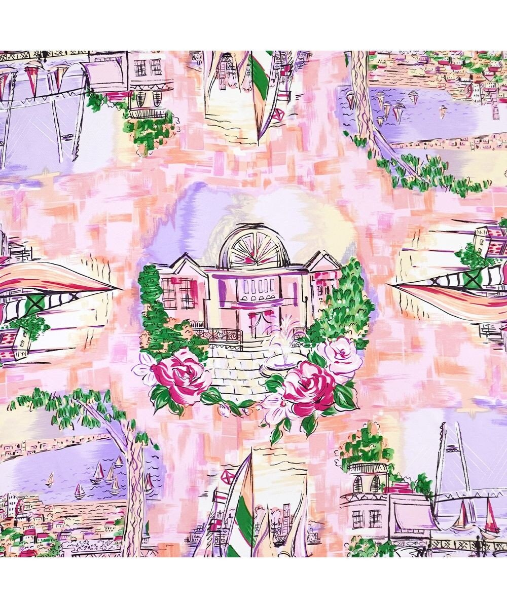 Marca ＜春の新色！＞【伝統横濱スカーフ】リゾートランド 大判 シルクツイル スカーフ 