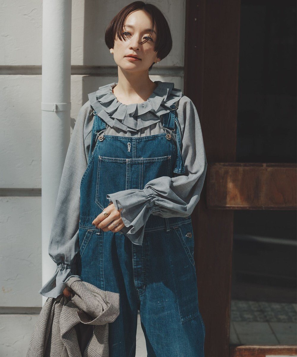 #Newans 【前後着用可能】【高山都さんコラボ】ビッグカラー２WAYブラウス 