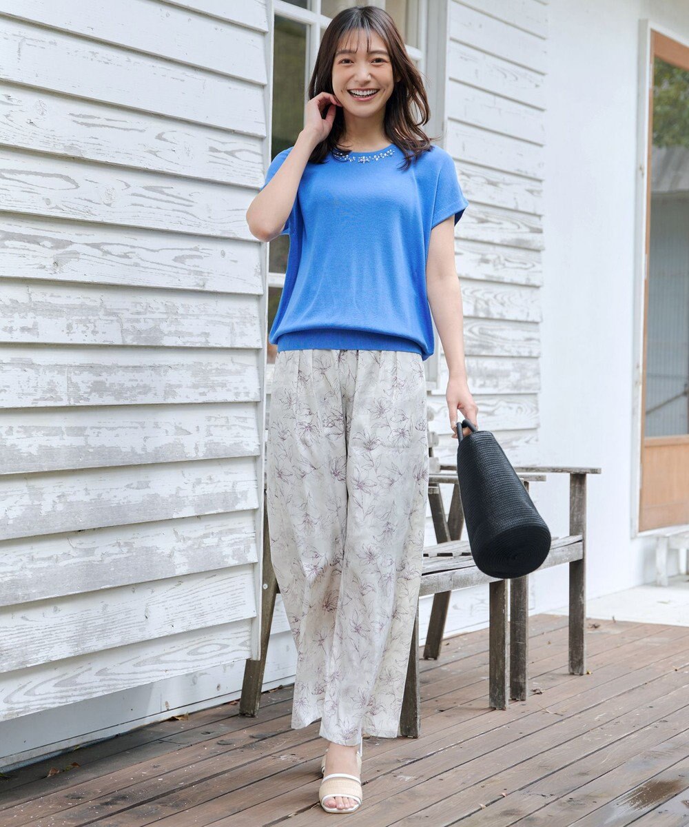 Tiaclasse 【洗える】アソートプリントワイドパンツ 