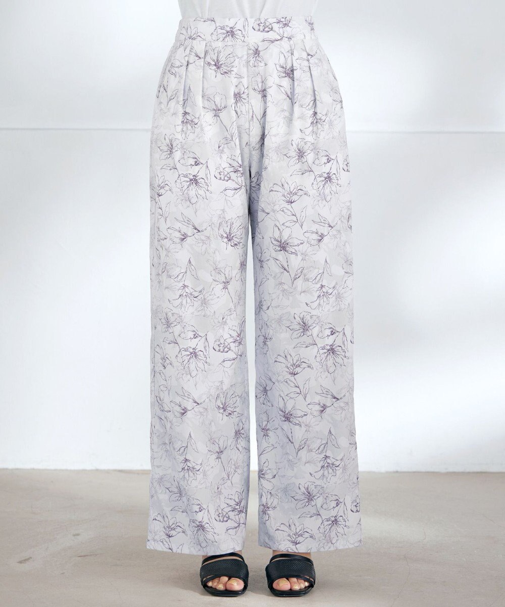 Tiaclasse 【洗える】アソートプリントワイドパンツ 